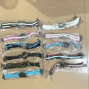 10 PIECES WHOLESALE INFINITY BRACELET JEWELRY BUNDLE A LOT